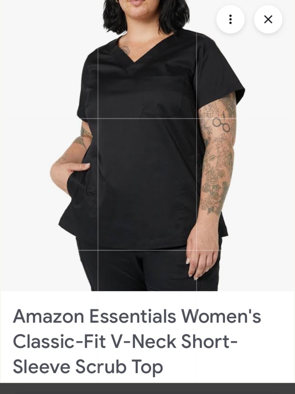 Amazon Essentials Women's Classic-Fit Black V-Neck Short Sleeve Top